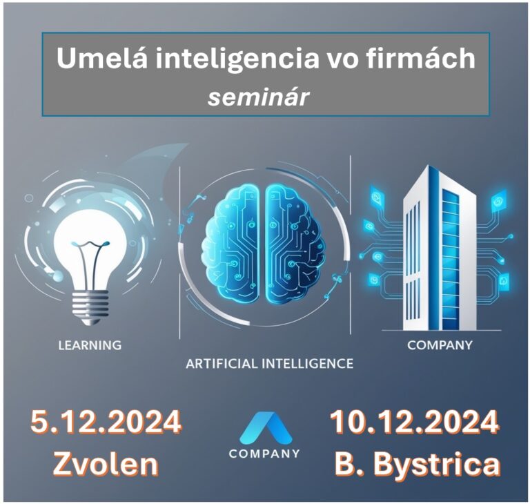 Umelá inteligencia vo firmách – seminár Zvolen a B. Bystrica