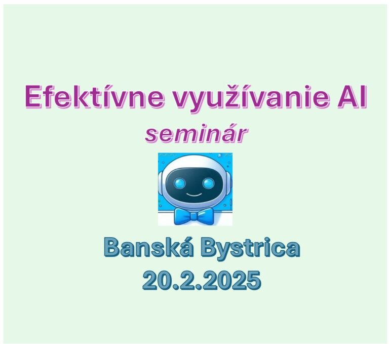 Efektívne využívanie AI – seminár